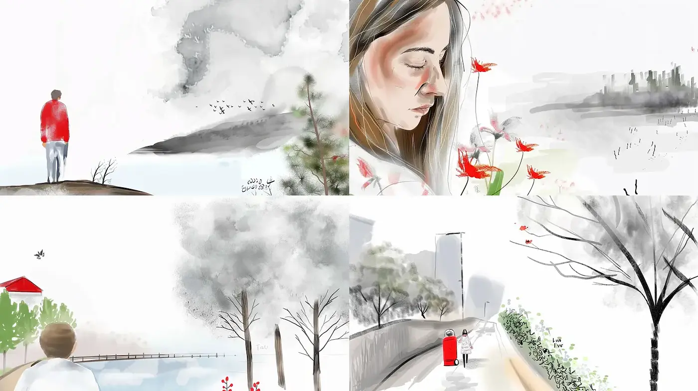 Luminous and Ethereal Watercolor Aesthetic with a Touch of Contemporary Realism - Midjourney sref style