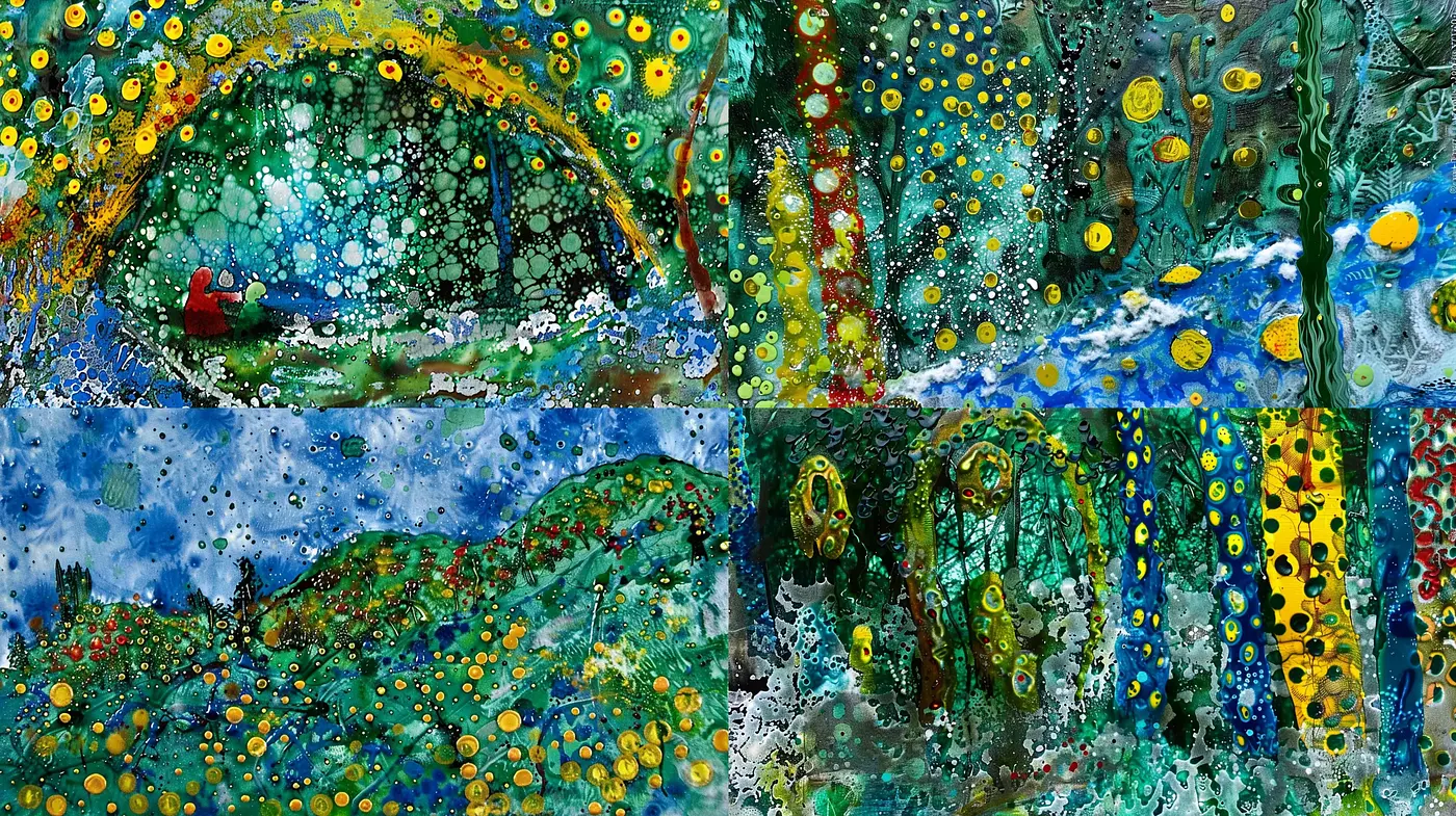 Abstract Textural Fusion with Expressionist Influence - Midjourney sref style