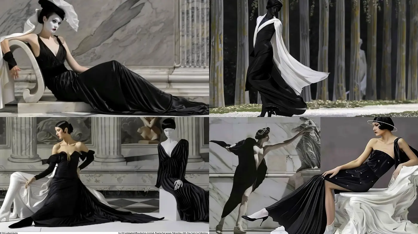 Monochromatic Elegance with Stylized Greyscale Brushwork - Midjourney sref style
