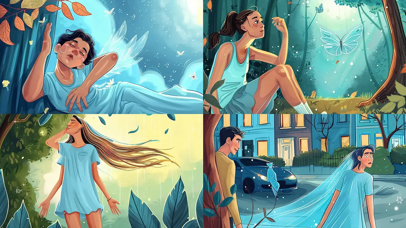 Whimsical and Dreamy Illustrative Style with a Touch of Fantasy - Midjourney sref style
