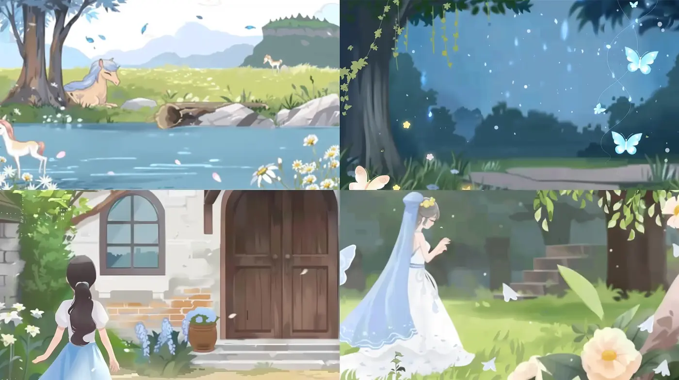 Enchanting Pastoral Dreamscapes: A Harmonious Blend of Soft Hues and Serene Nature Themes - Midjourney sref style