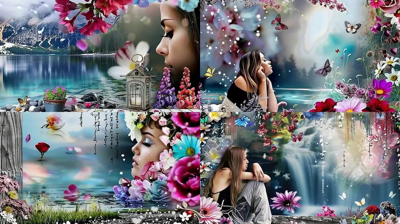Whimsical Floral Fantasy with Ethereal Elements - Midjourney sref style