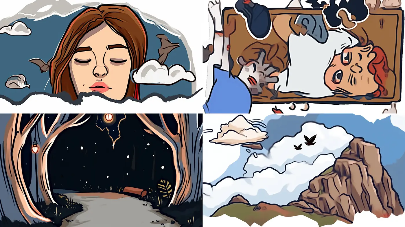 Consistent Tones of Contemplation and Retrospection in Stylized Imagery - Midjourney sref style