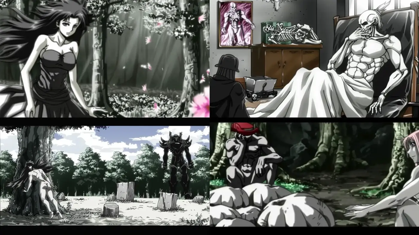 Monochromatic Manga-Inspired Visuals with Surreal Overtones - Midjourney sref style