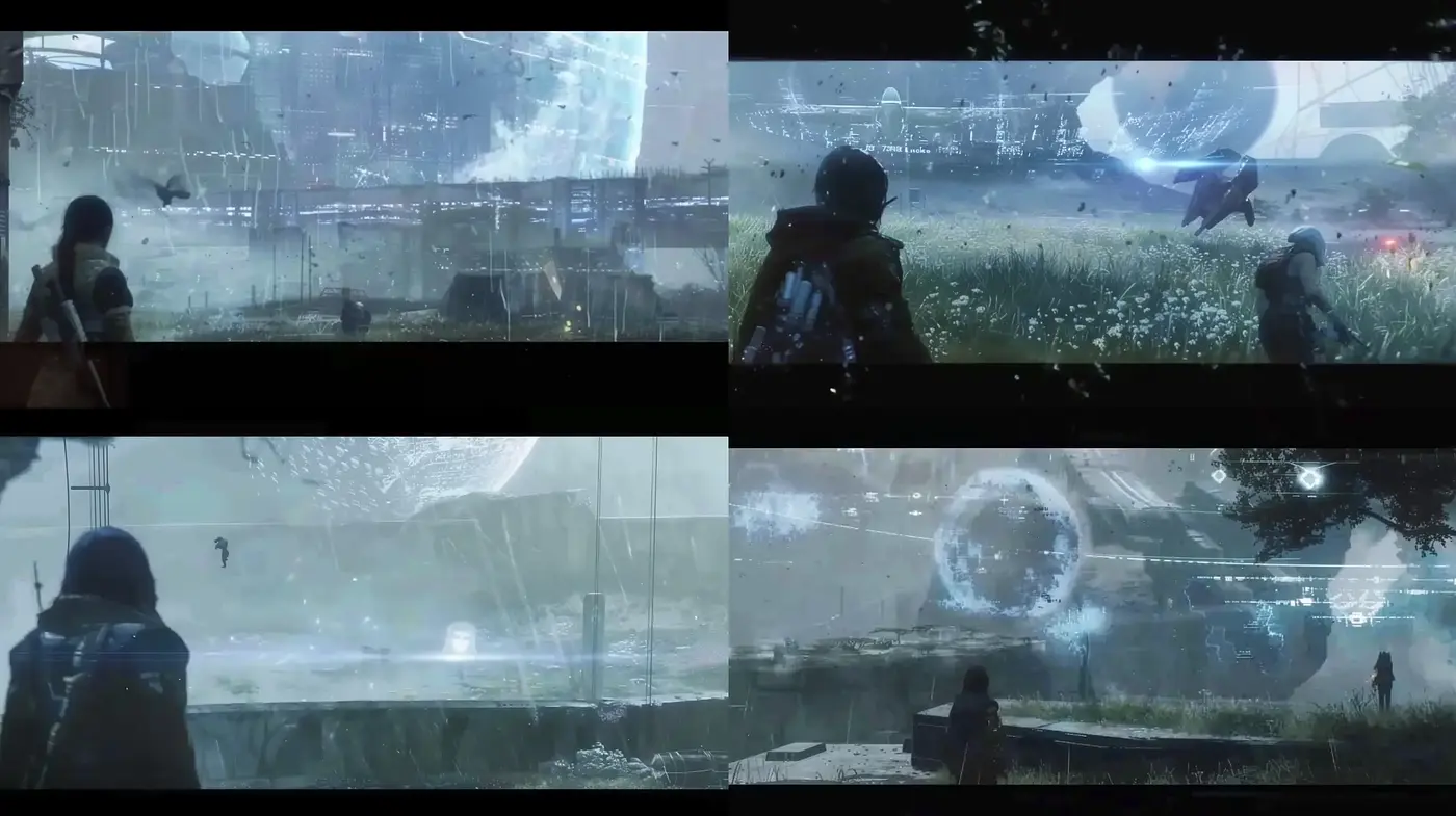 Futuristic Ethereal Panoramas with a Moody Cyberpunk Essence - Midjourney sref style