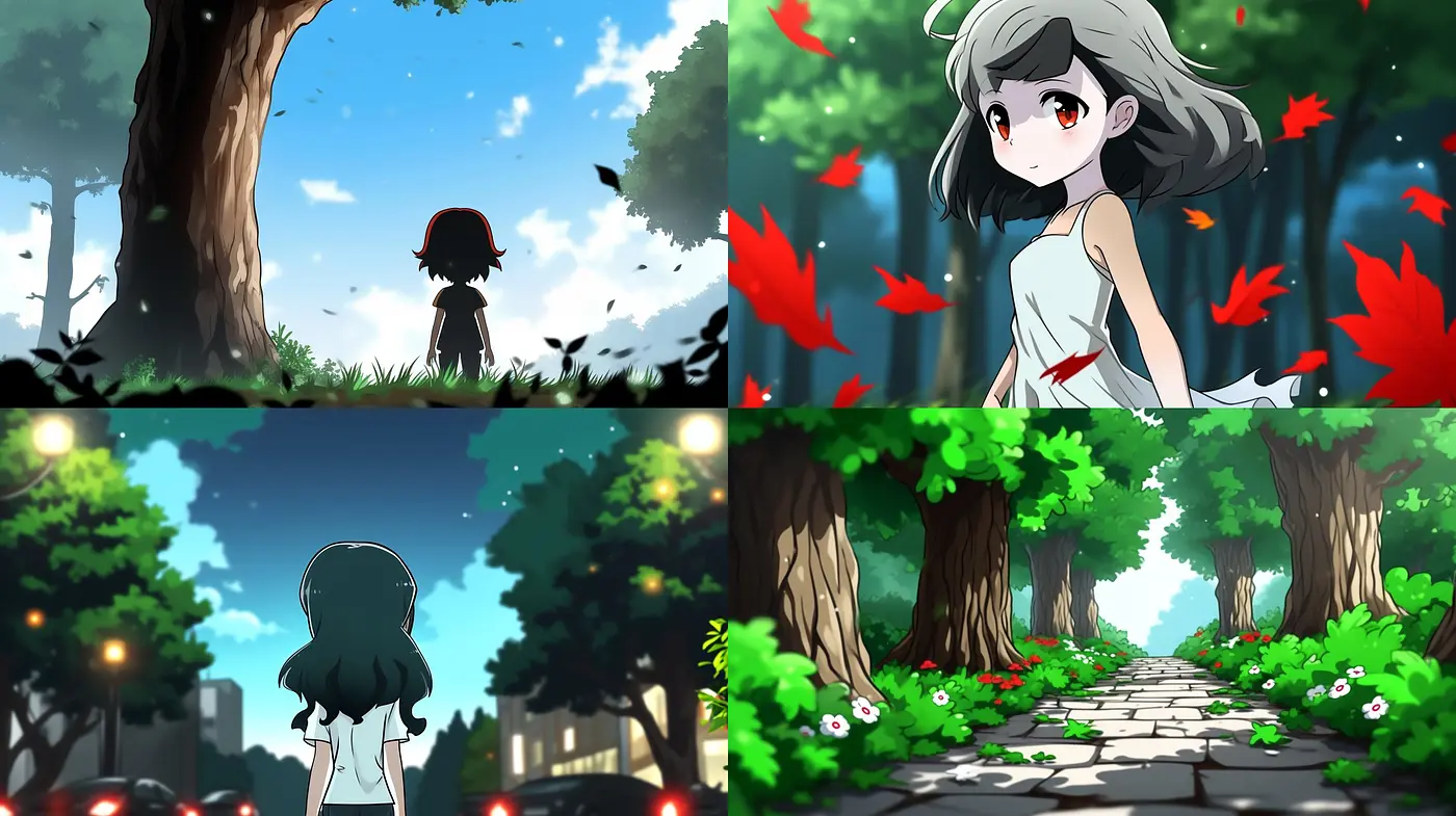 Enchanted Serenity: A Homage to Anime's Lush Nature and Emotional Depth - Midjourney sref style