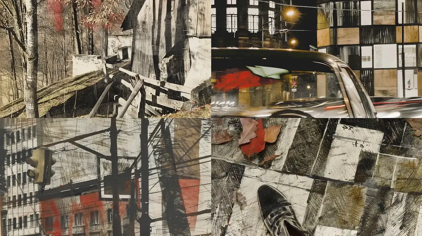 Exploration of Urban Life Through a Vintage Lens - Midjourney sref style