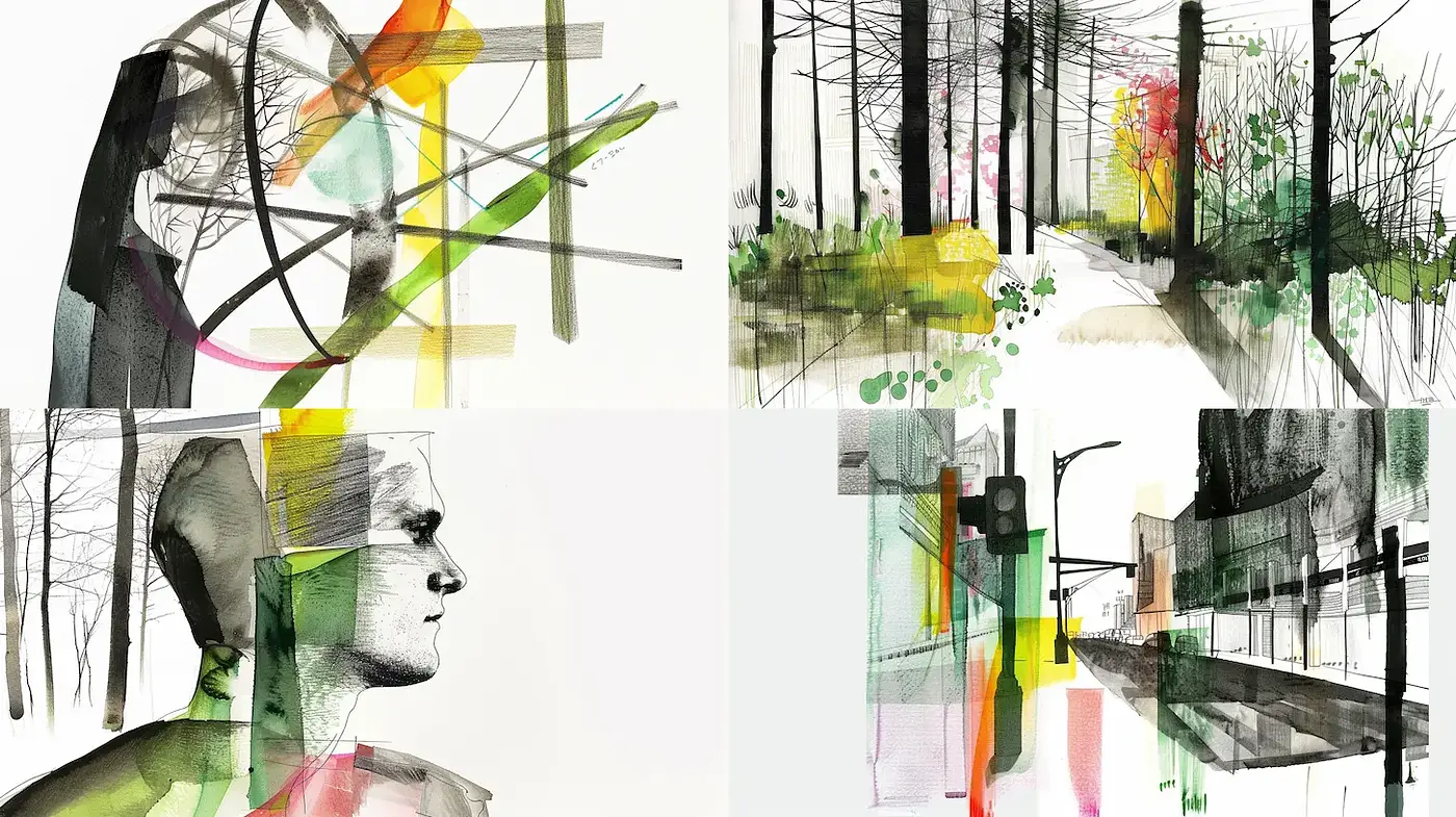 Contemporary Abstract Expressionism with Organic Elements - Midjourney sref style