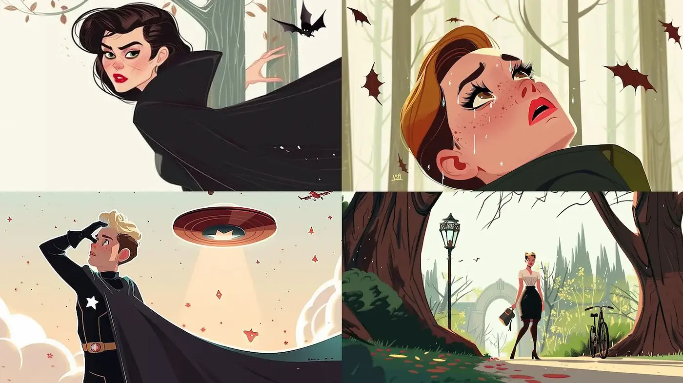 Vibrant and Dynamic Contemporary Illustrative Style with Retro Influence - Midjourney sref style