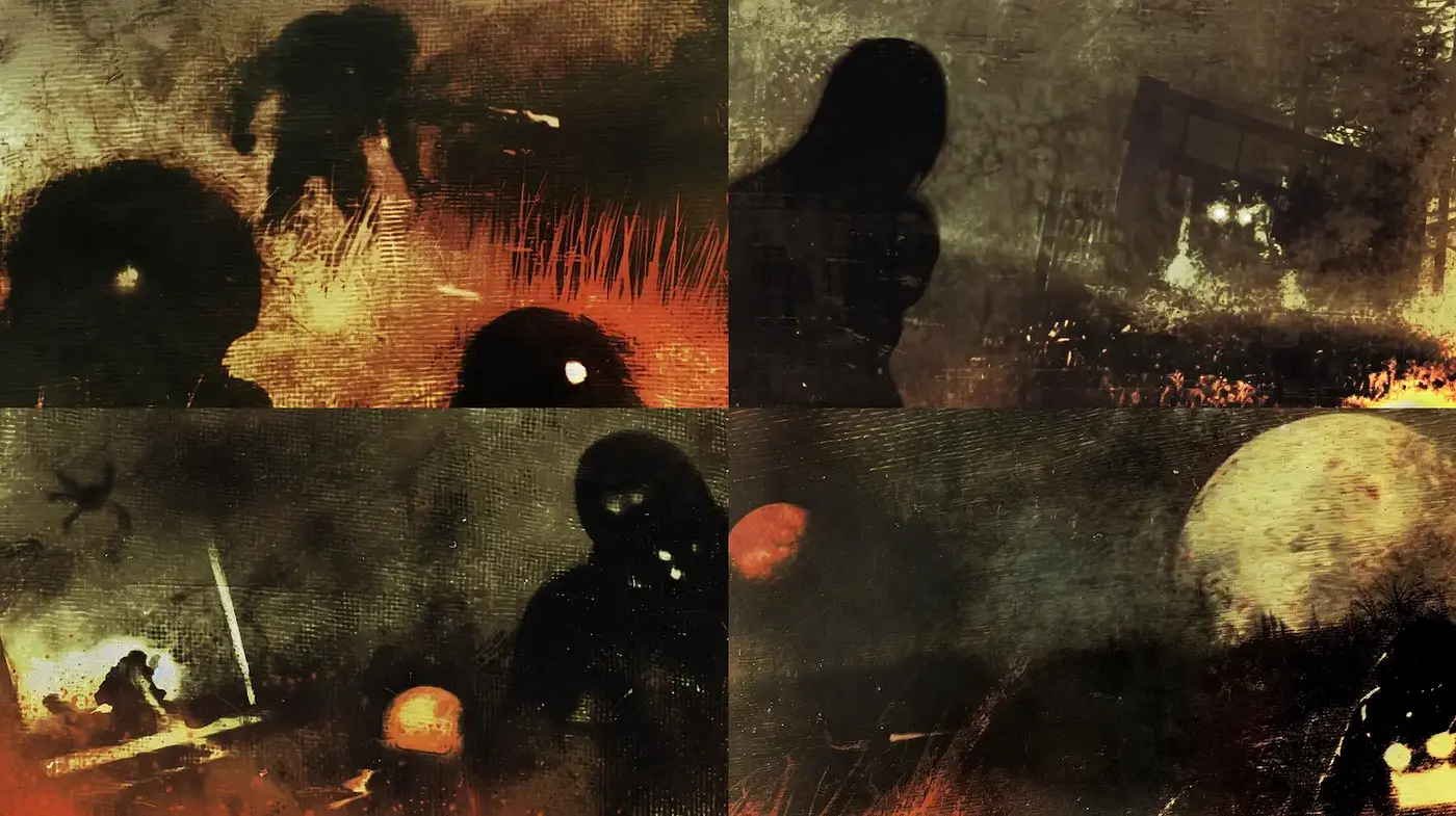 Moody and Atmospheric Exploration of Darkness and Intrigue - Midjourney sref style