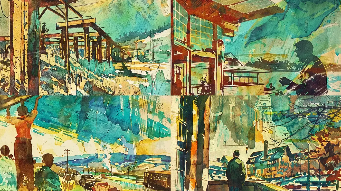 Eclectic Aquarelle Dreamscape Fusion - Midjourney sref style