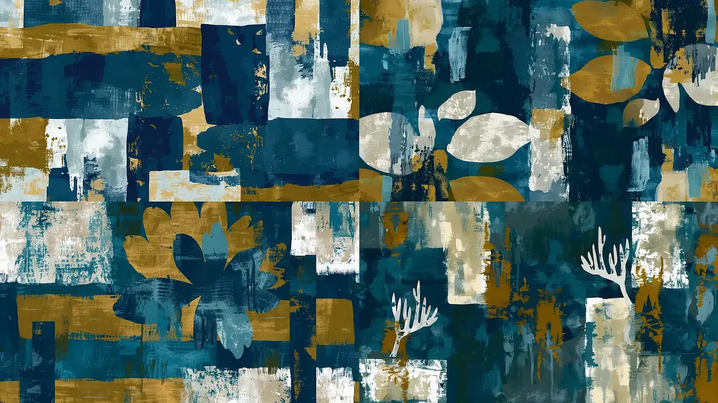 Contemporary Abstract Art with Organic Textures - Midjourney sref style