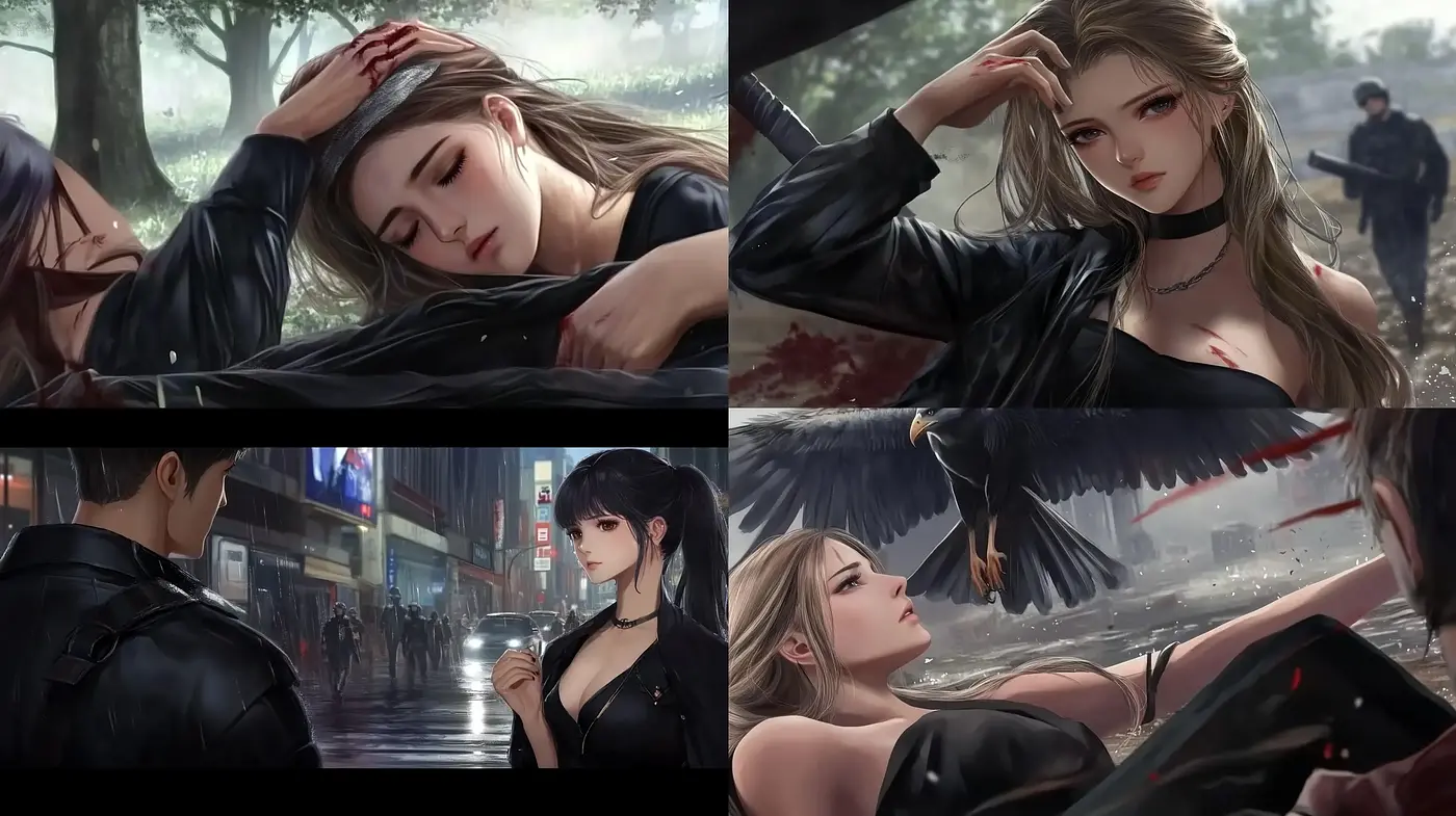 Rain-soaked Elegance with a Cinematic Flair - Midjourney sref style
