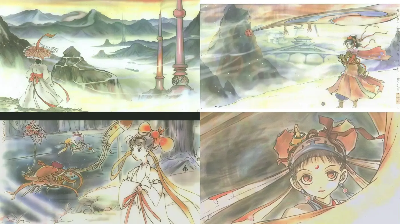 Ethereal Brushstrokes of Fantastical Eastern Lore - Midjourney sref style