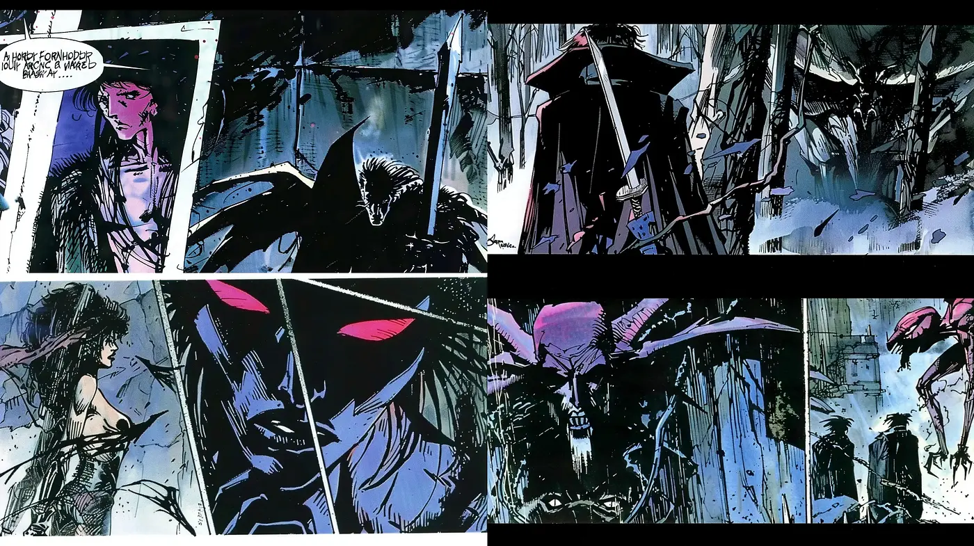 Nocturnal Elegance in Stylized Comic Artistry - Midjourney sref style