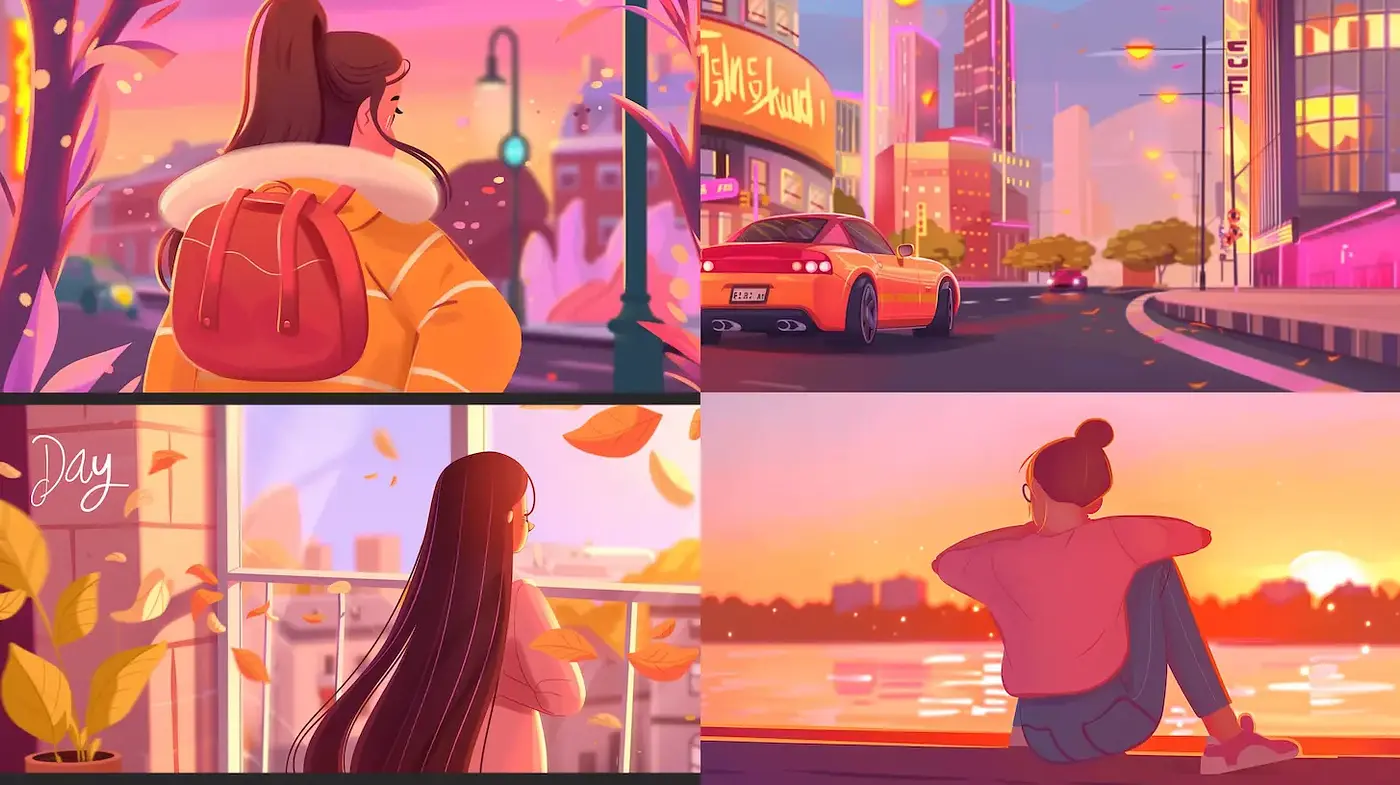 Aesthetic Urban Vignettes with a Modern Flair - Midjourney sref style