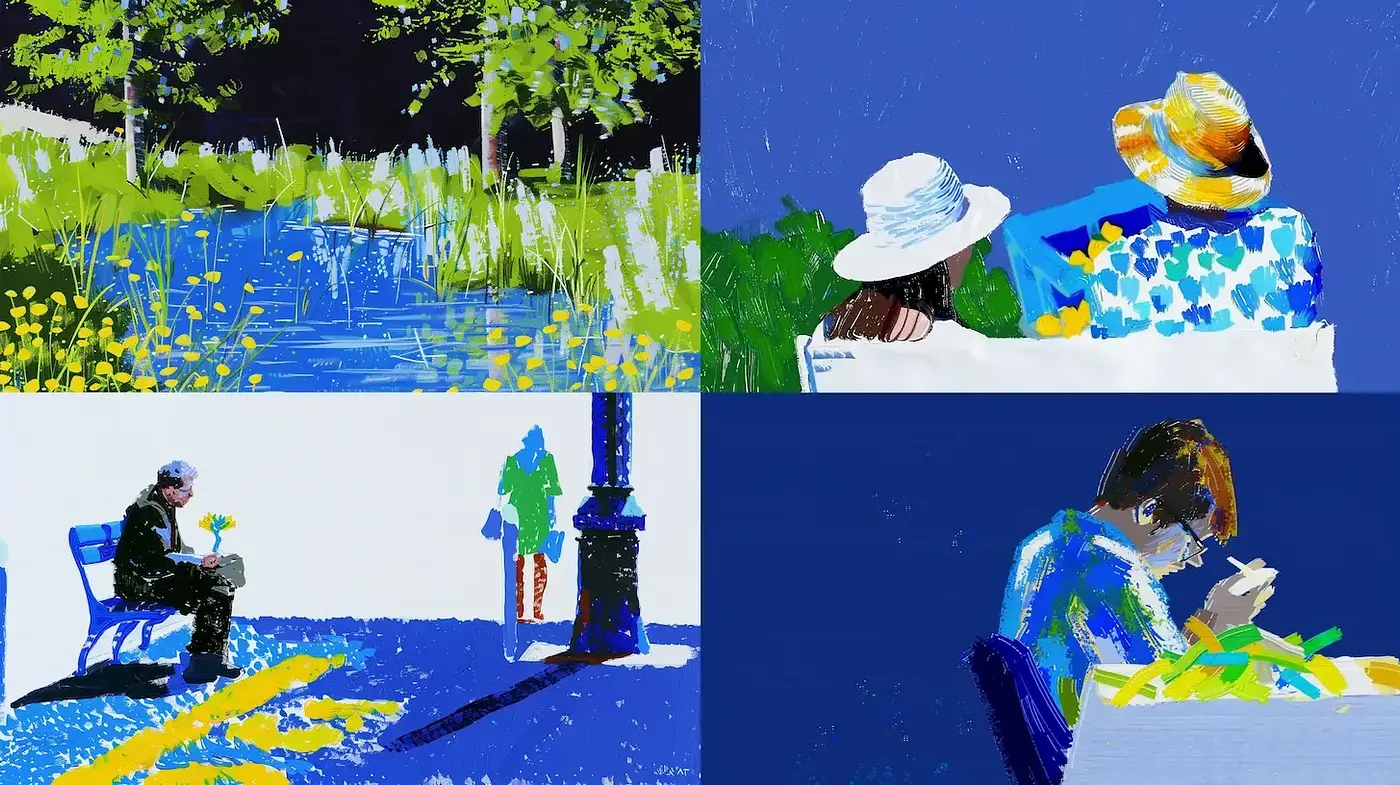 Vibrant Impressionistic Scenes with a Modern Touch - Midjourney sref style