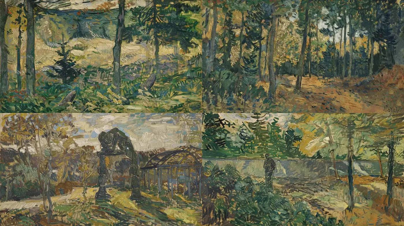 Consistent Vivid Textural Impressionism Capturing Natural Essence - Midjourney sref style