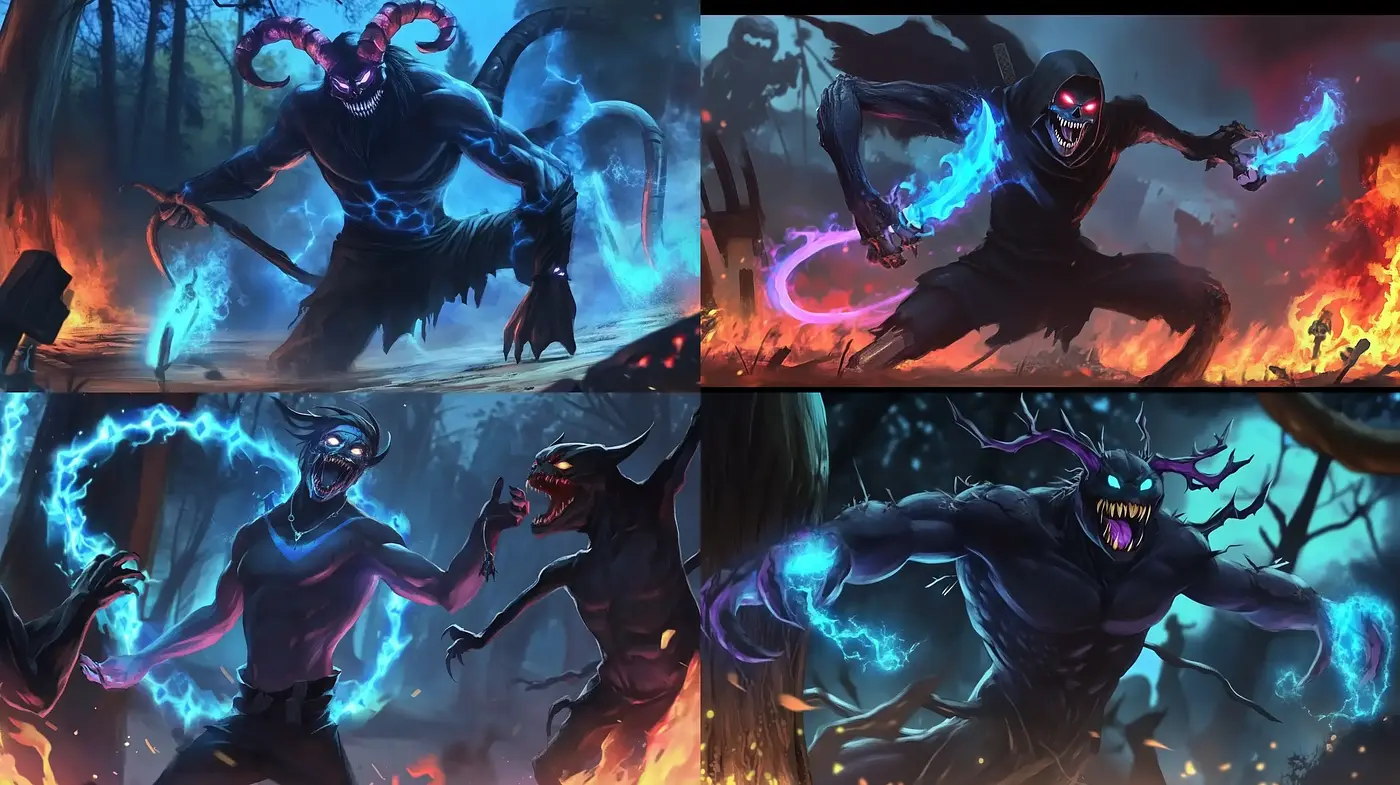 Ethereal Nocturne: A Dark Fantasy Art Style with Luminous Accents - Midjourney sref style