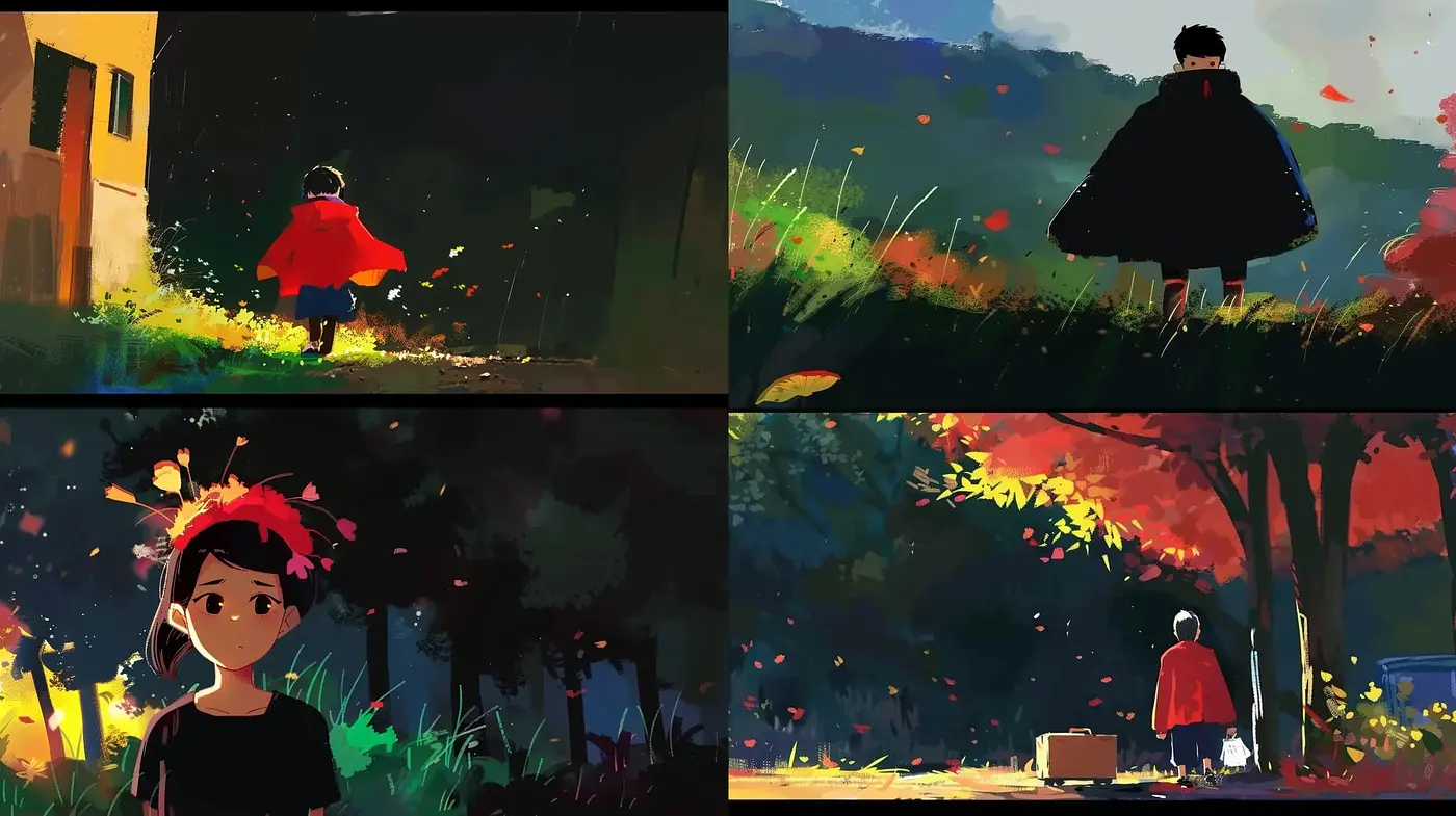 Whimsical Autumnal Hues with Expressive Brushwork - Midjourney sref style