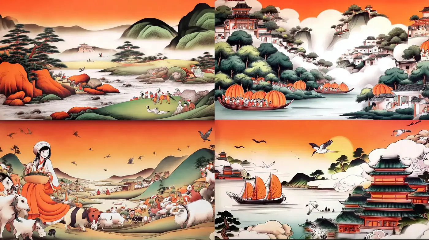 Harmony in Nature: A Fusion of Traditional and Modern Aesthetic - Midjourney sref style