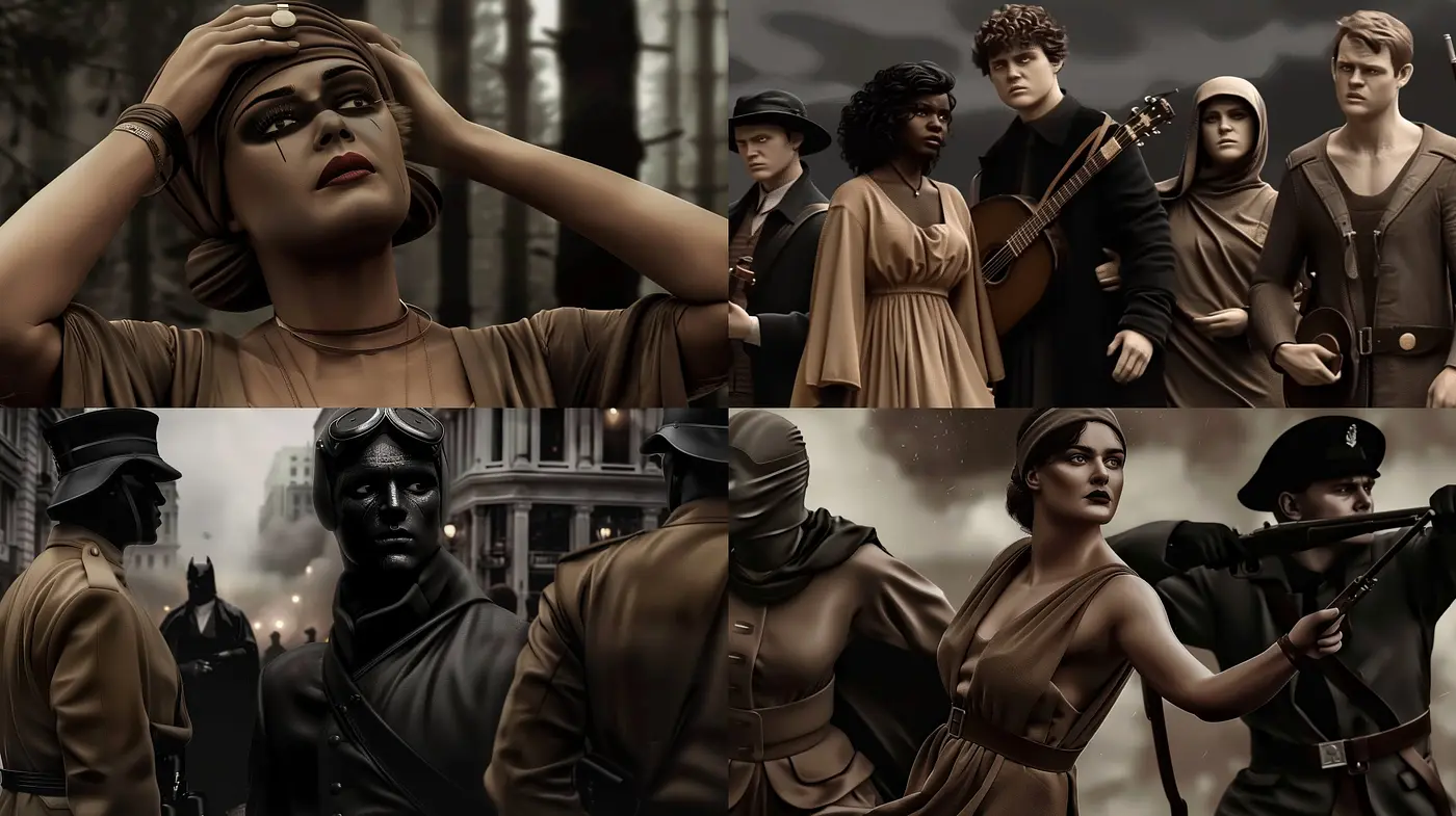 Timeless Sepia: A Cinematic Homage to Historical Drama - Midjourney sref style