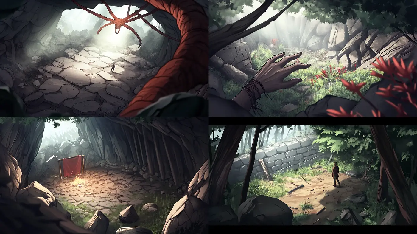 Mystical Woodland Trail: A Journey Through Enchanted Forests in Digital Paint - Midjourney sref style