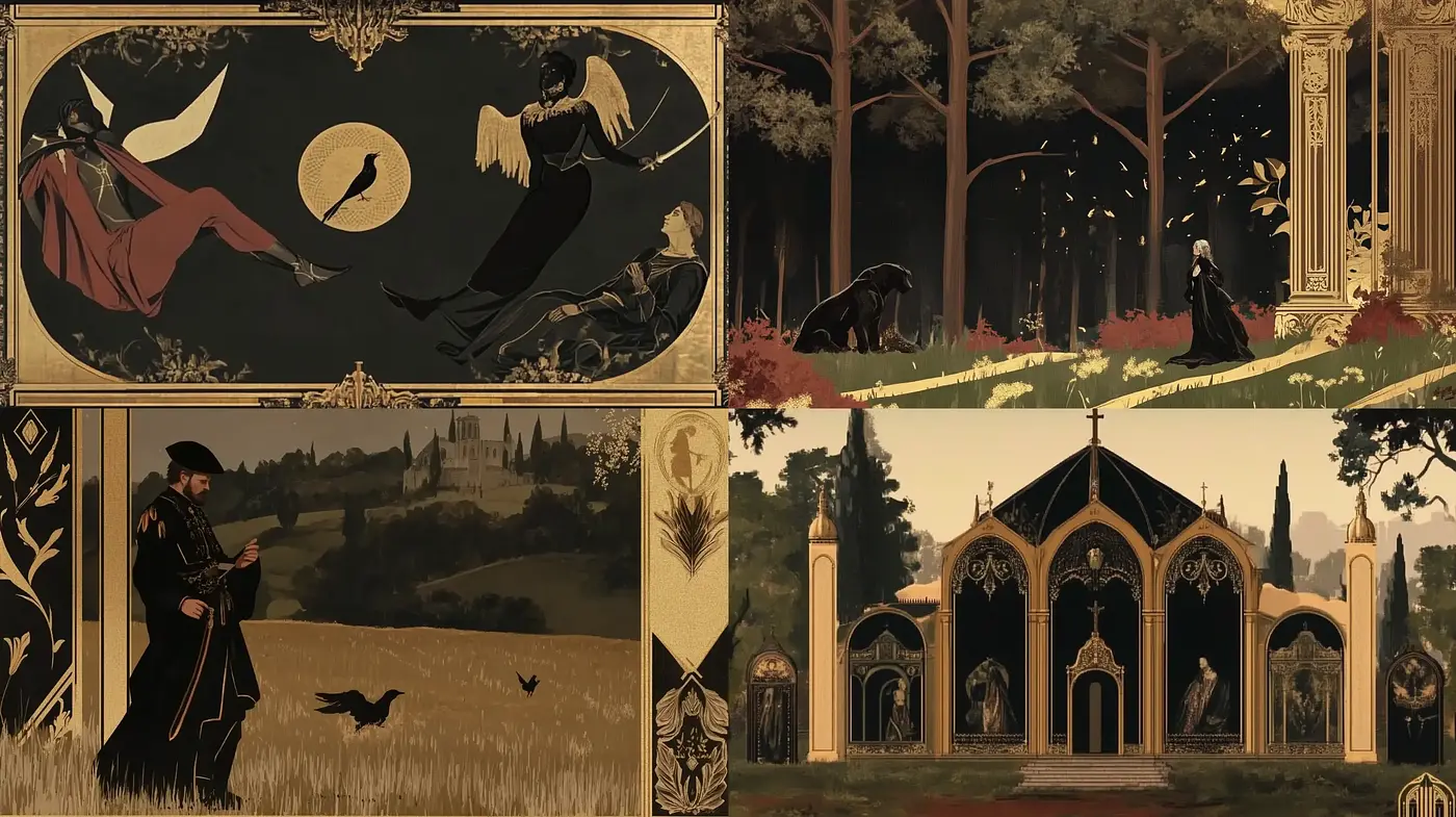 Timeless Elegance in Sepia: A Consistent Dance of Shadows and Sunlight - Midjourney sref style