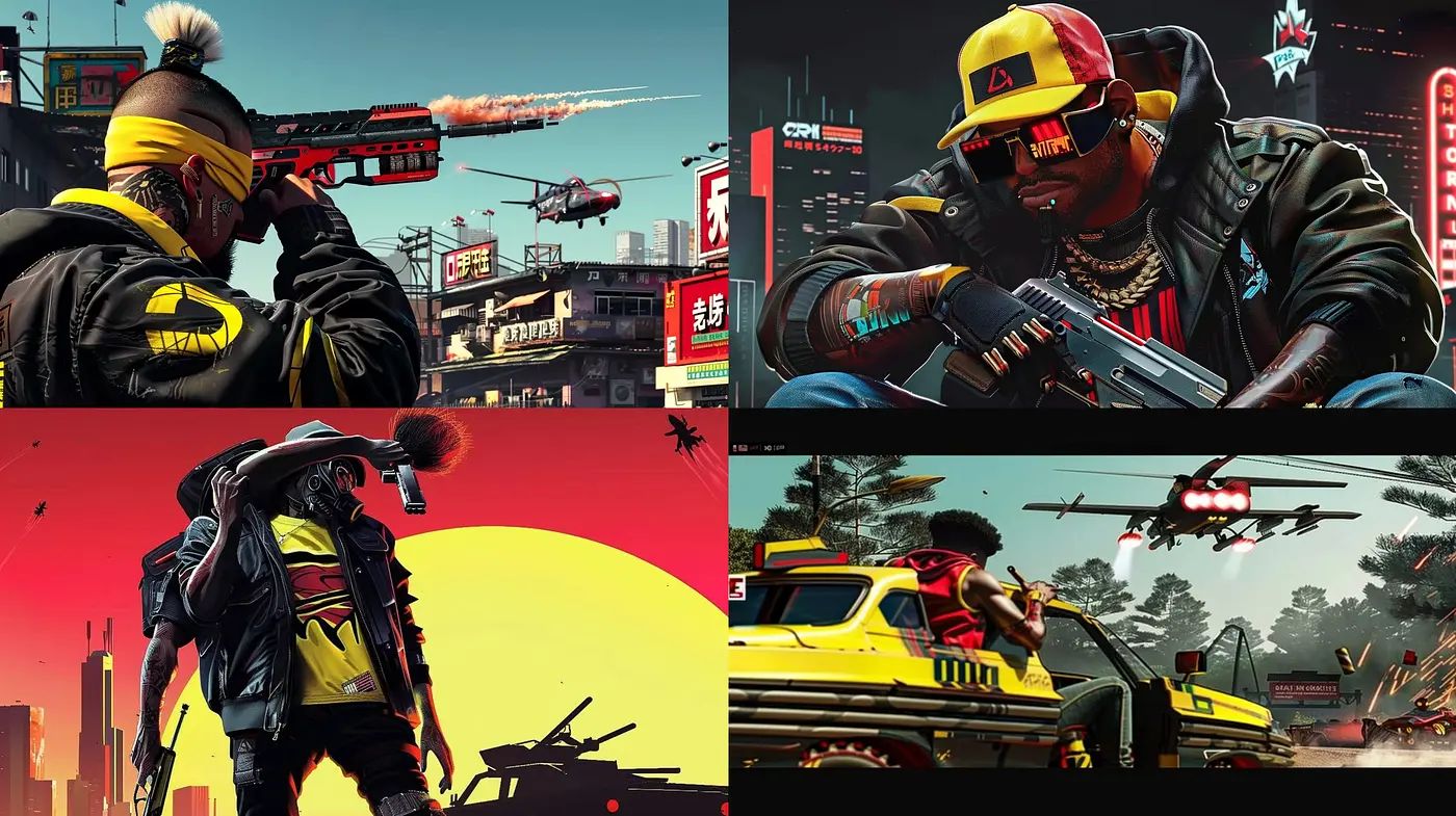 Vibrant Cyberpunk Panorama: A Fusion of High Contrast and Neon Gleam - Midjourney sref style