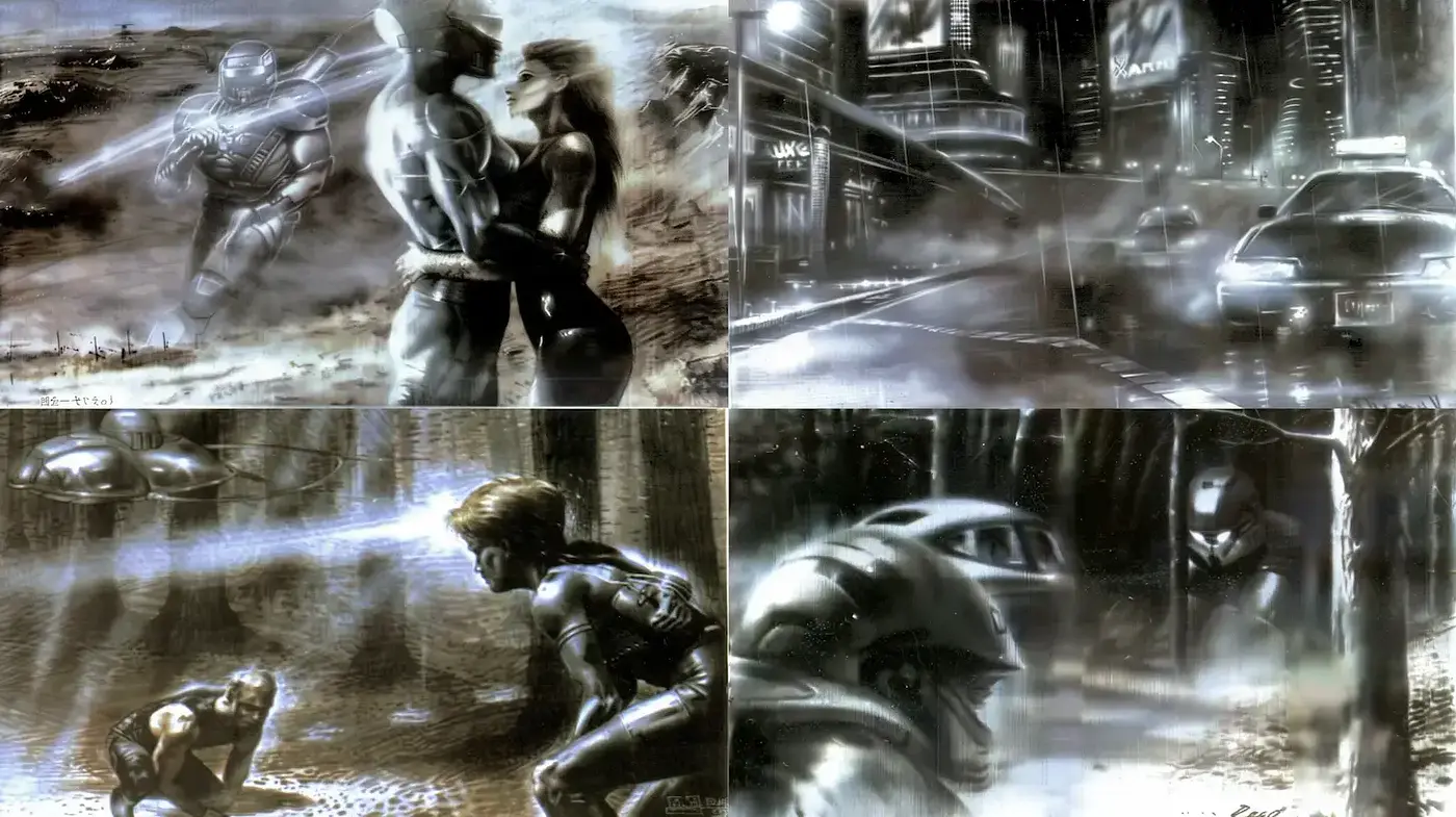Dynamic and Atmospheric Fusion of Sci-Fi and Emotion - Midjourney sref style