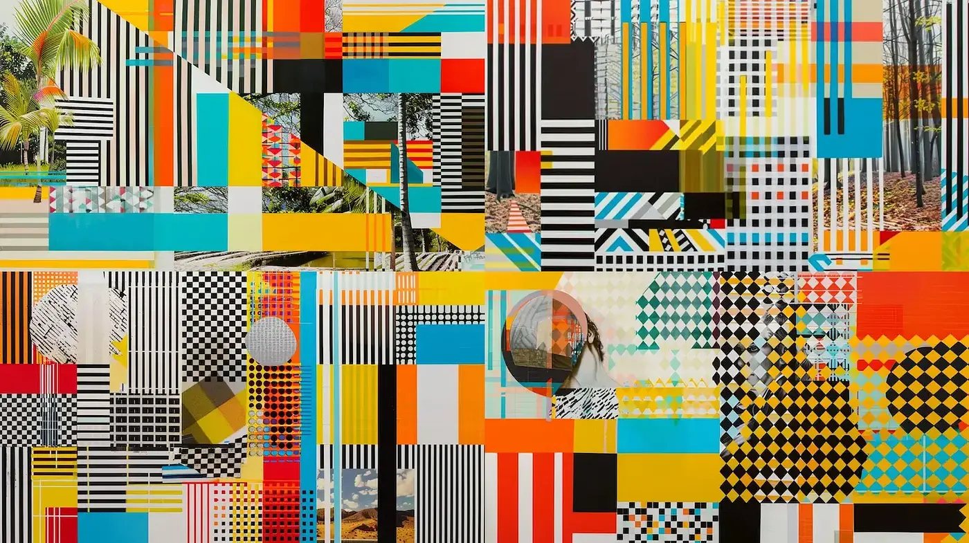 Dynamic and Playful Geometric Composition with Modern Influences - Midjourney sref style