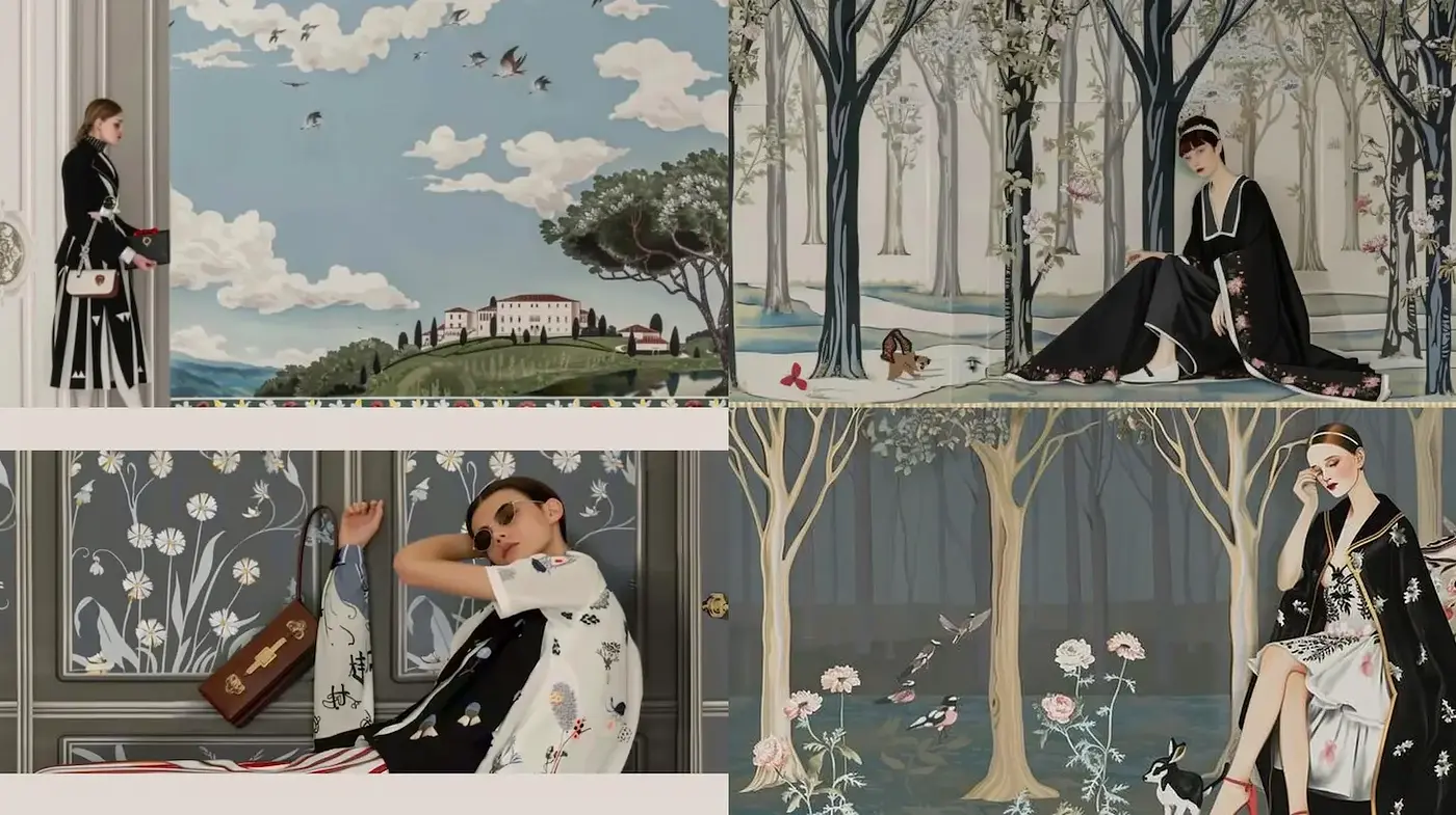Elegant Vintage Illustrations with Art Deco Influences - Midjourney sref style