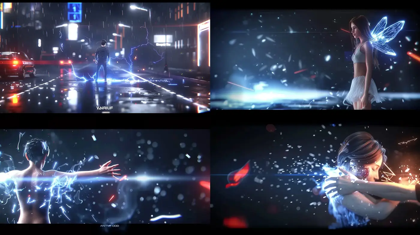 Ethereal Luminance: Cinematic Dreamscapes with Enigmatic Neon Glow - Midjourney sref style