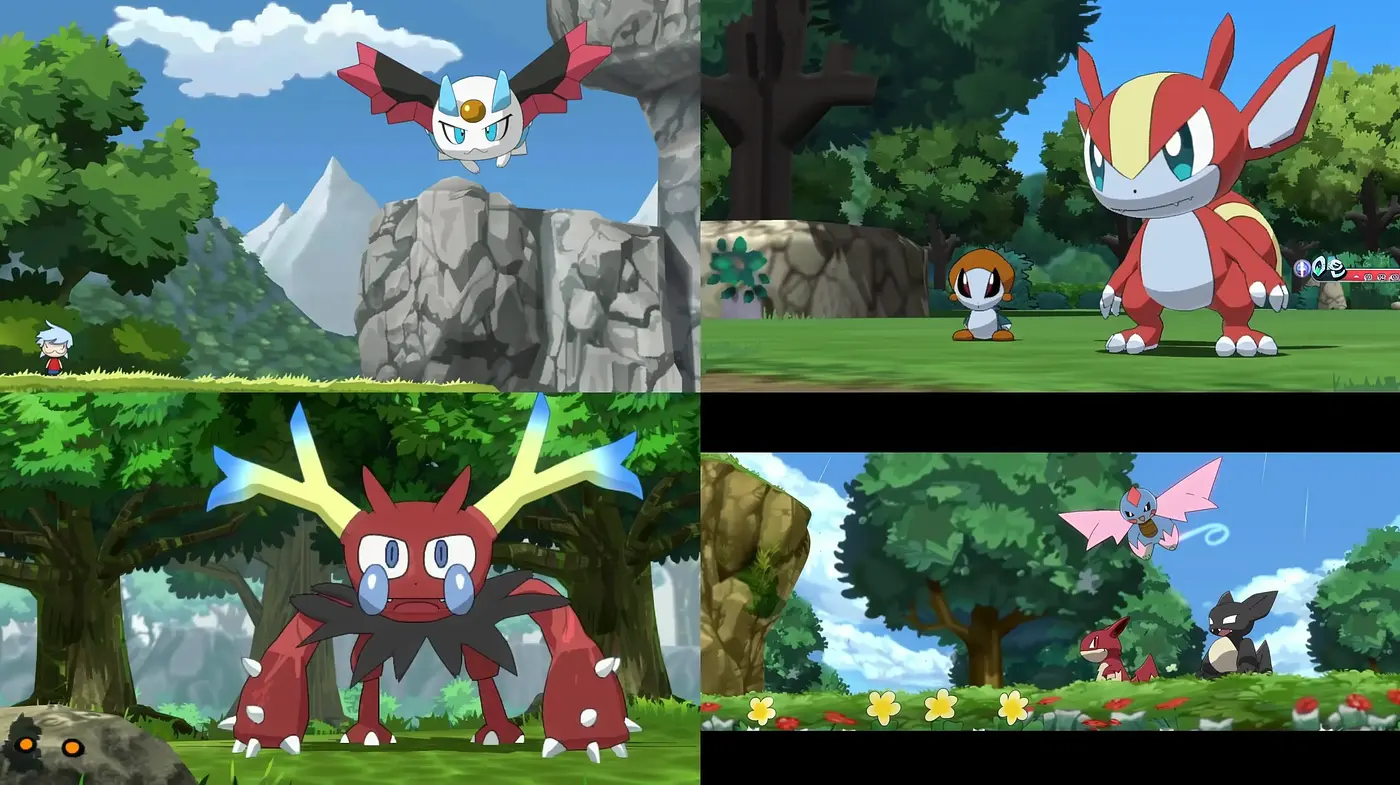 Consistent Animated Natural Vistas with Vibrant Creature Characters - Midjourney sref style