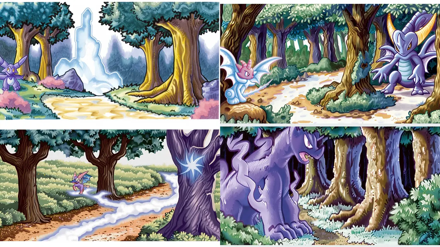 Enchanted Forest Whimsy: A Vivid Cartoonish Exploration - Midjourney sref style
