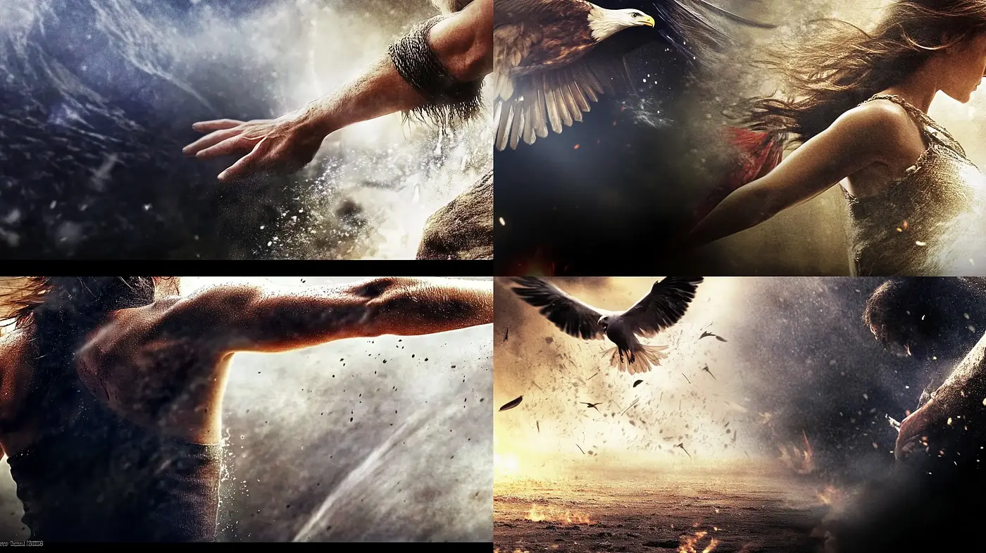 Ethereal Dynamic Energy in Cinematic Imagery - Midjourney sref style