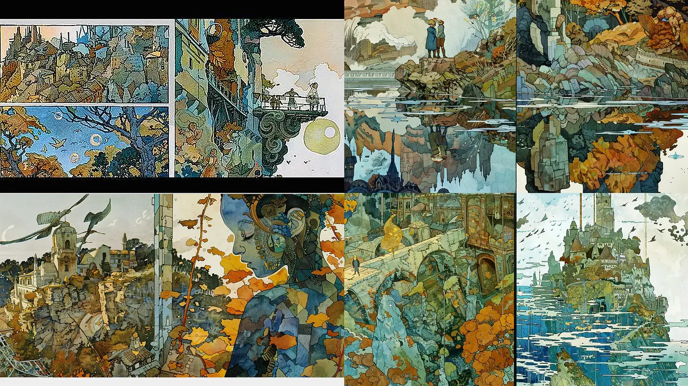 Whimsical Watercolor Fantasia - Midjourney sref style