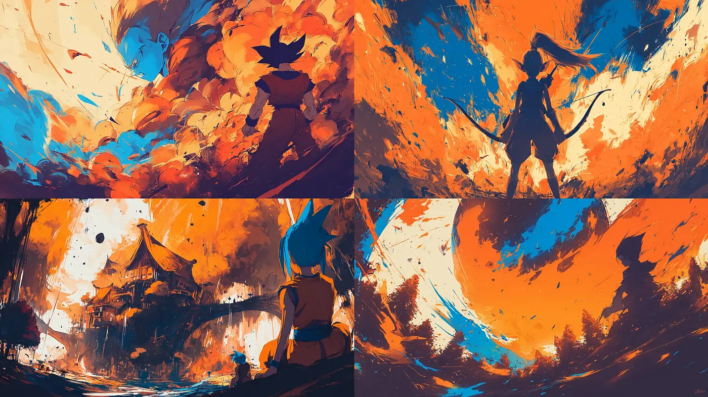 Dynamic and Vibrant Comic-inspired Artwork with Fantastical Elements - Midjourney sref style