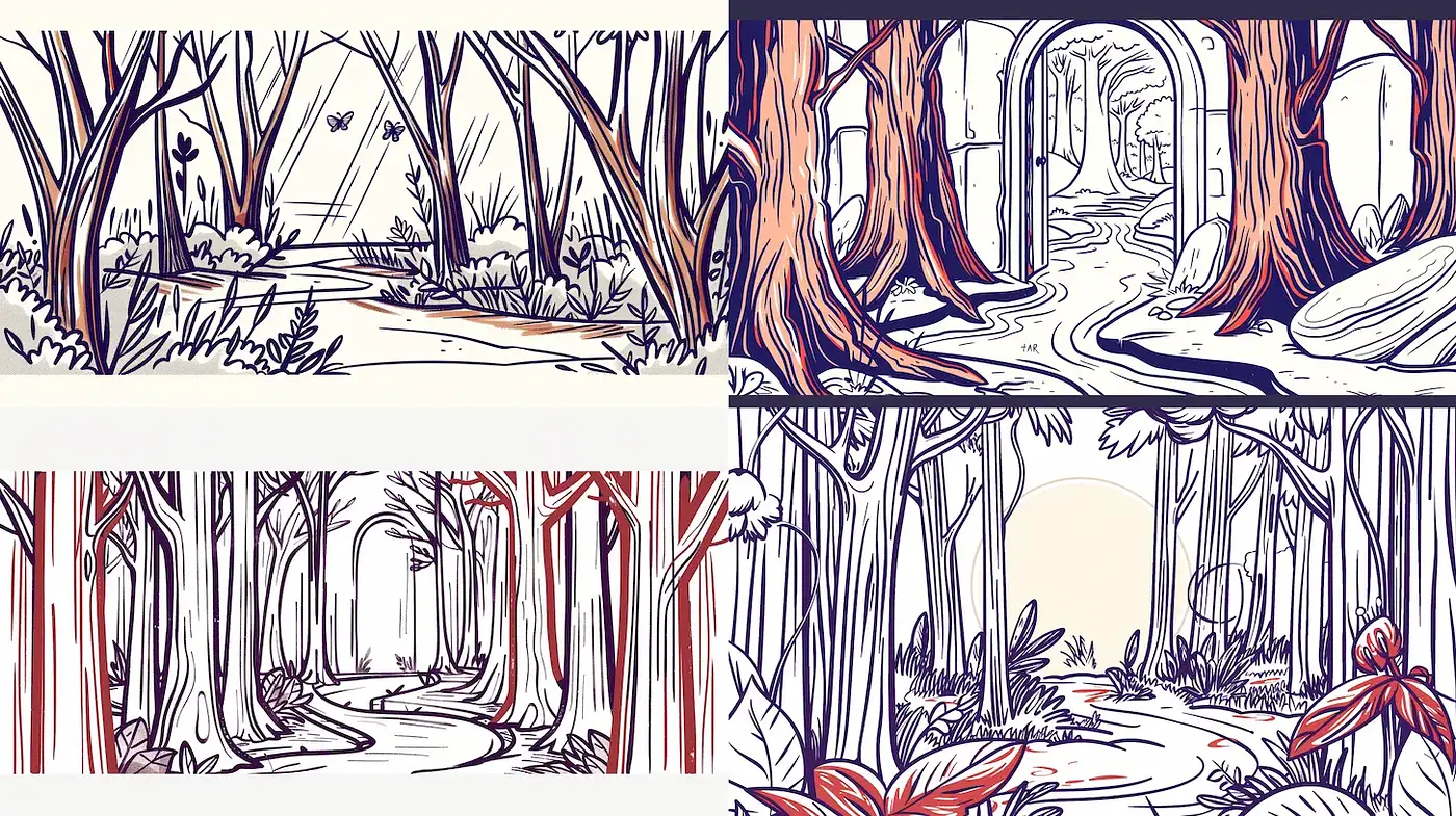 Whimsical Nature Landscapes with a Storybook Quality - Midjourney sref style
