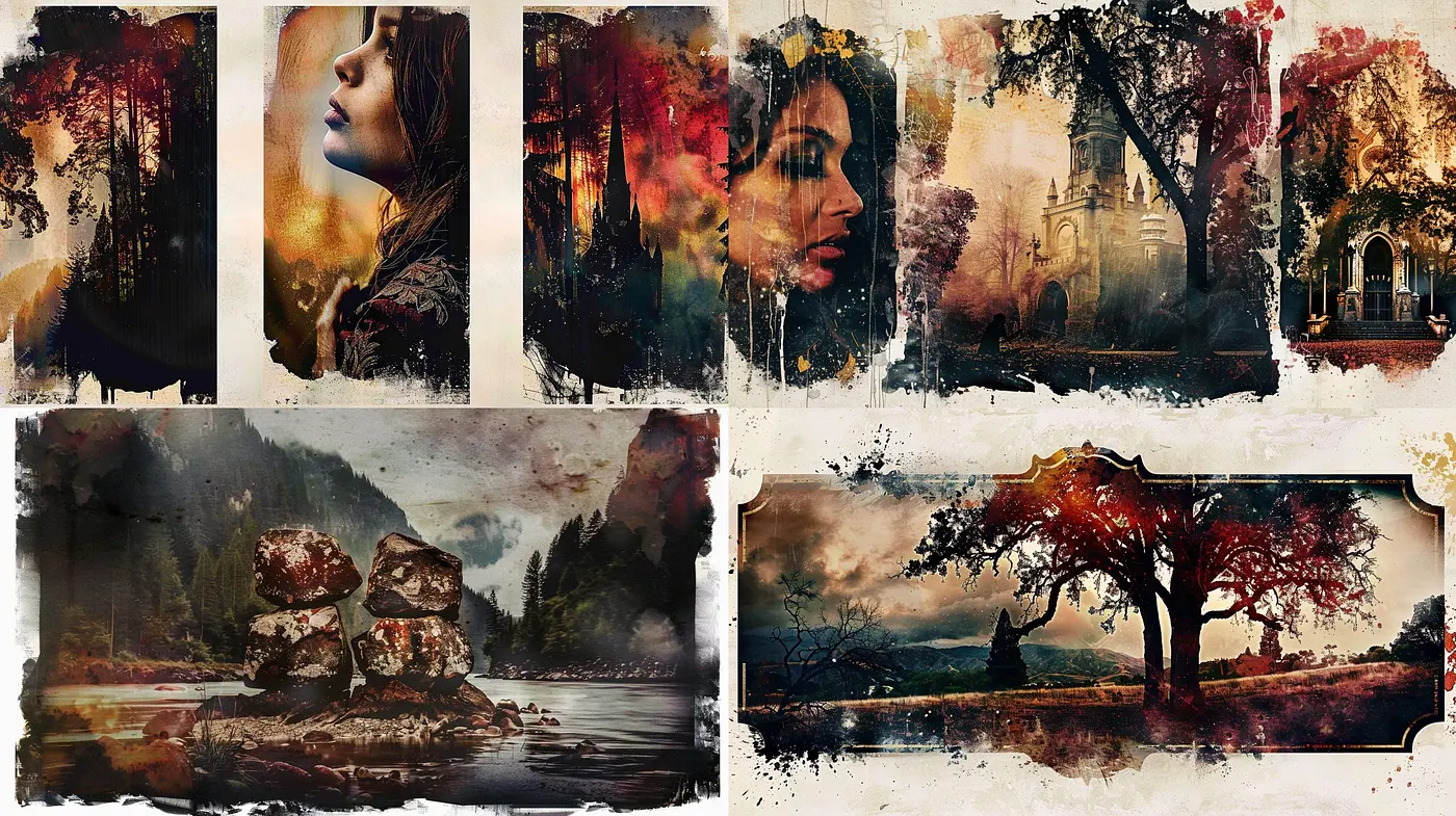 Rustic Enchantment: Evoking Timeless Elegance through a Textured Tapestry of Earthy Hues - Midjourney sref style