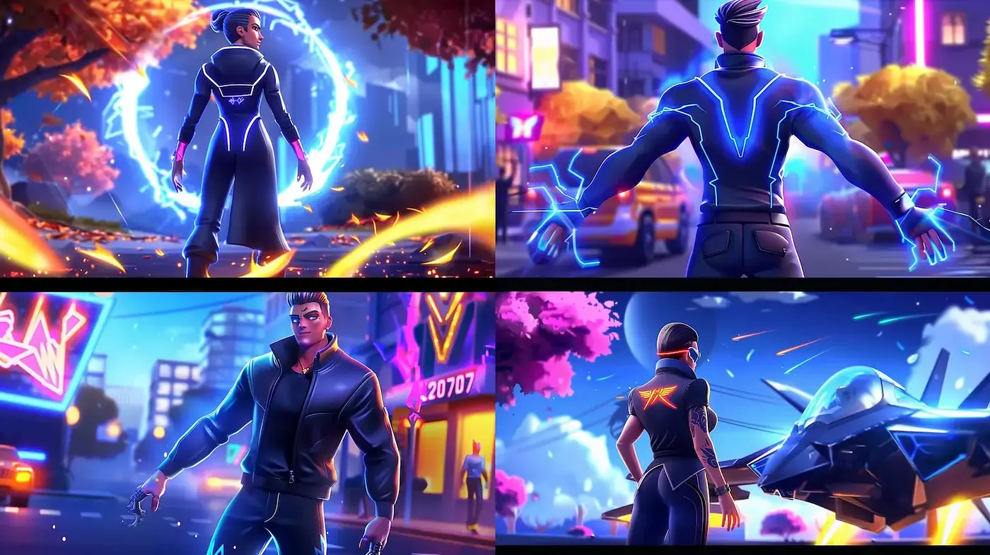 Futuristic neon noir aesthetic with urban elements - Midjourney sref style