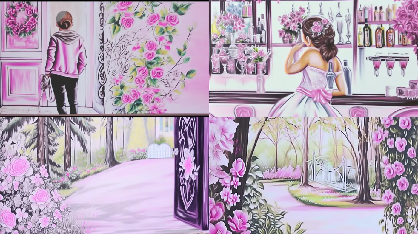 Whimsical Pastel Gardens and Ethereal Vignettes - Midjourney sref style