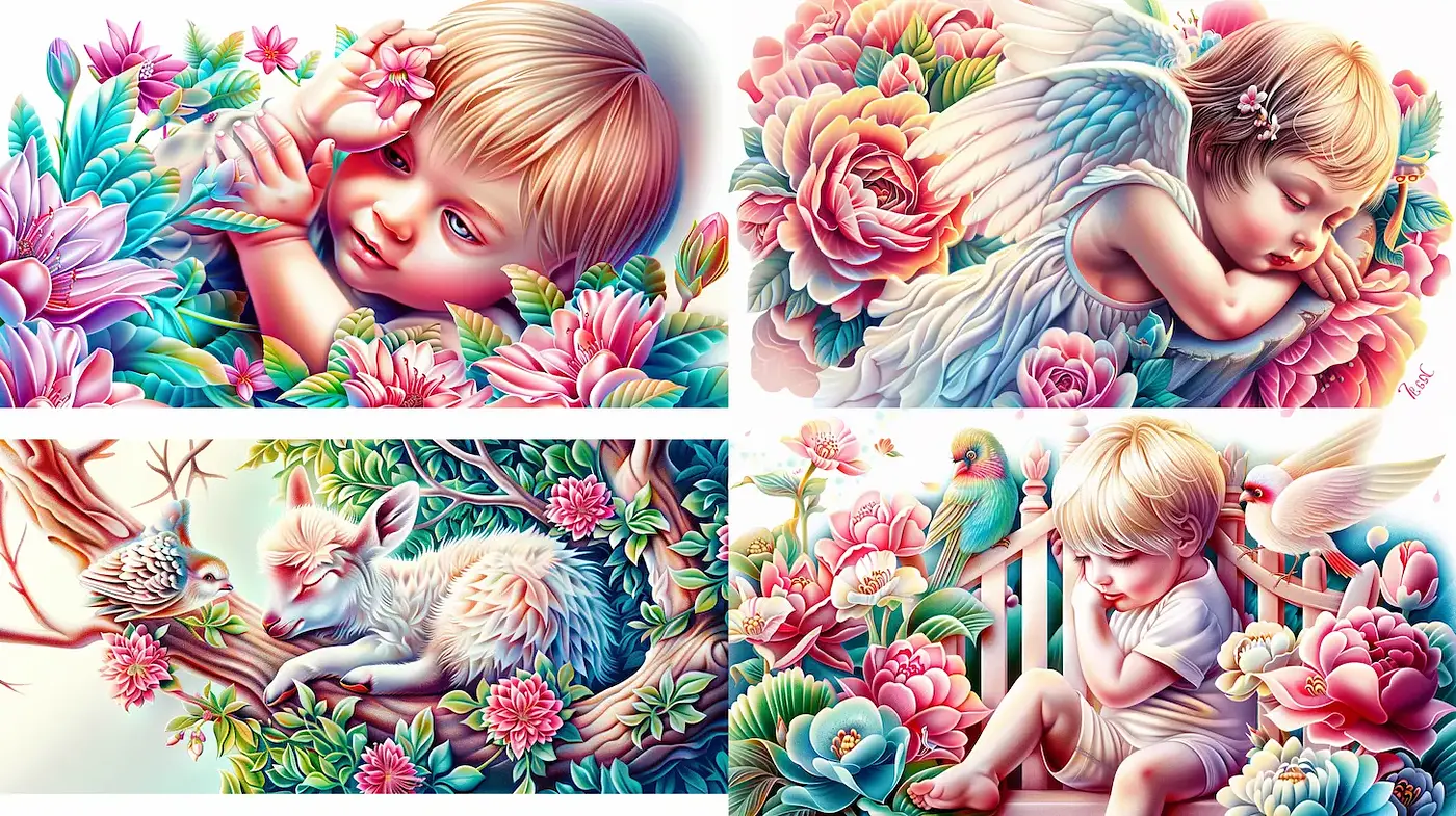 Vibrant Whimsy in Floral Fantasy Art - Midjourney sref style
