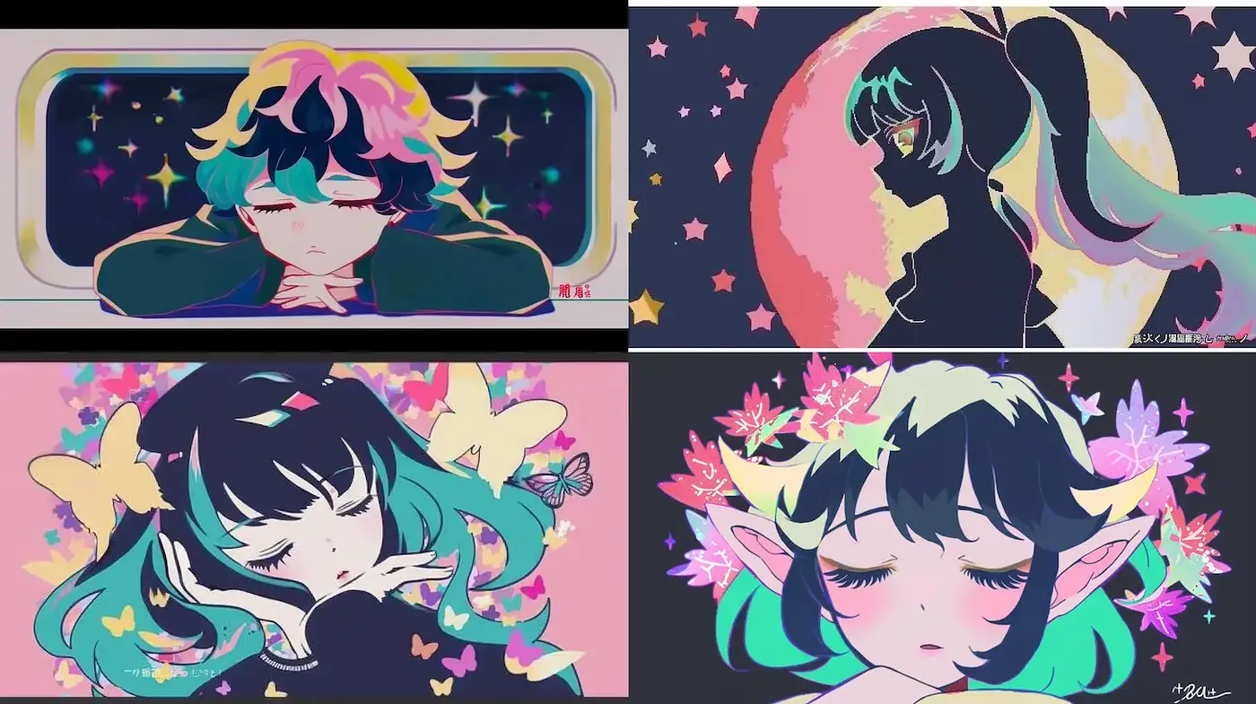 Dreamy and Whimsical Anime Aesthetic with Nature Influences - Midjourney sref style