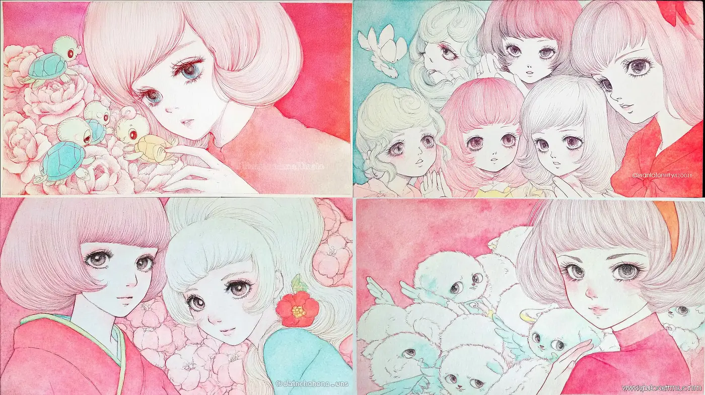Whimsical Pastel Aesthetics with Soft Illustrative Details - Midjourney sref style