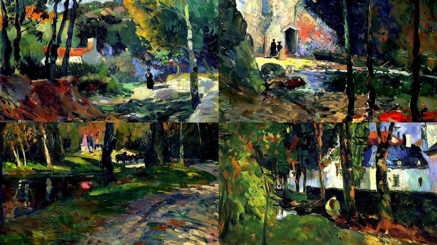 Vibrant Hues of Nostalgia: A Mosaic of Color and Light in Impressionist Vision - Midjourney sref style