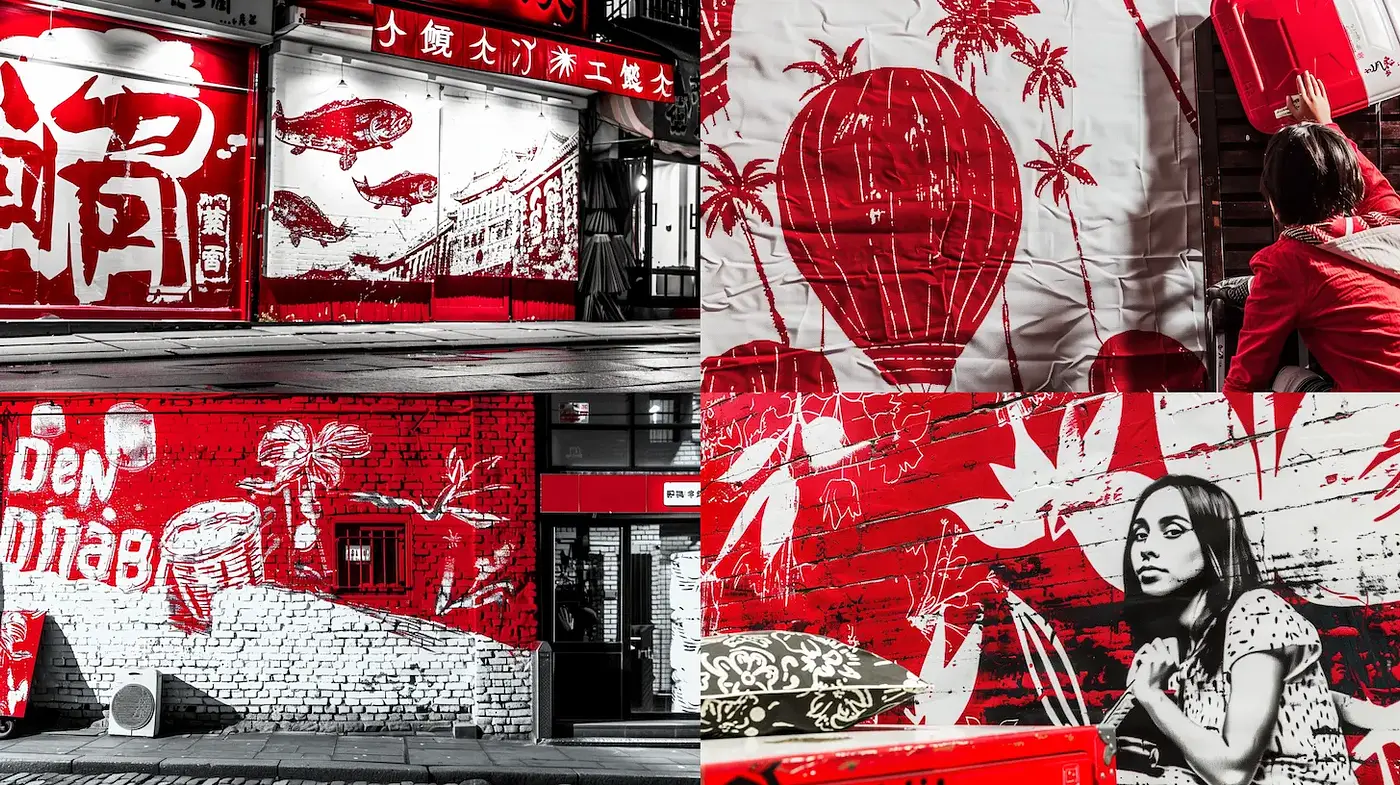 Urban Art with Retro Aesthetics and Pop Culture Influences - Midjourney sref style