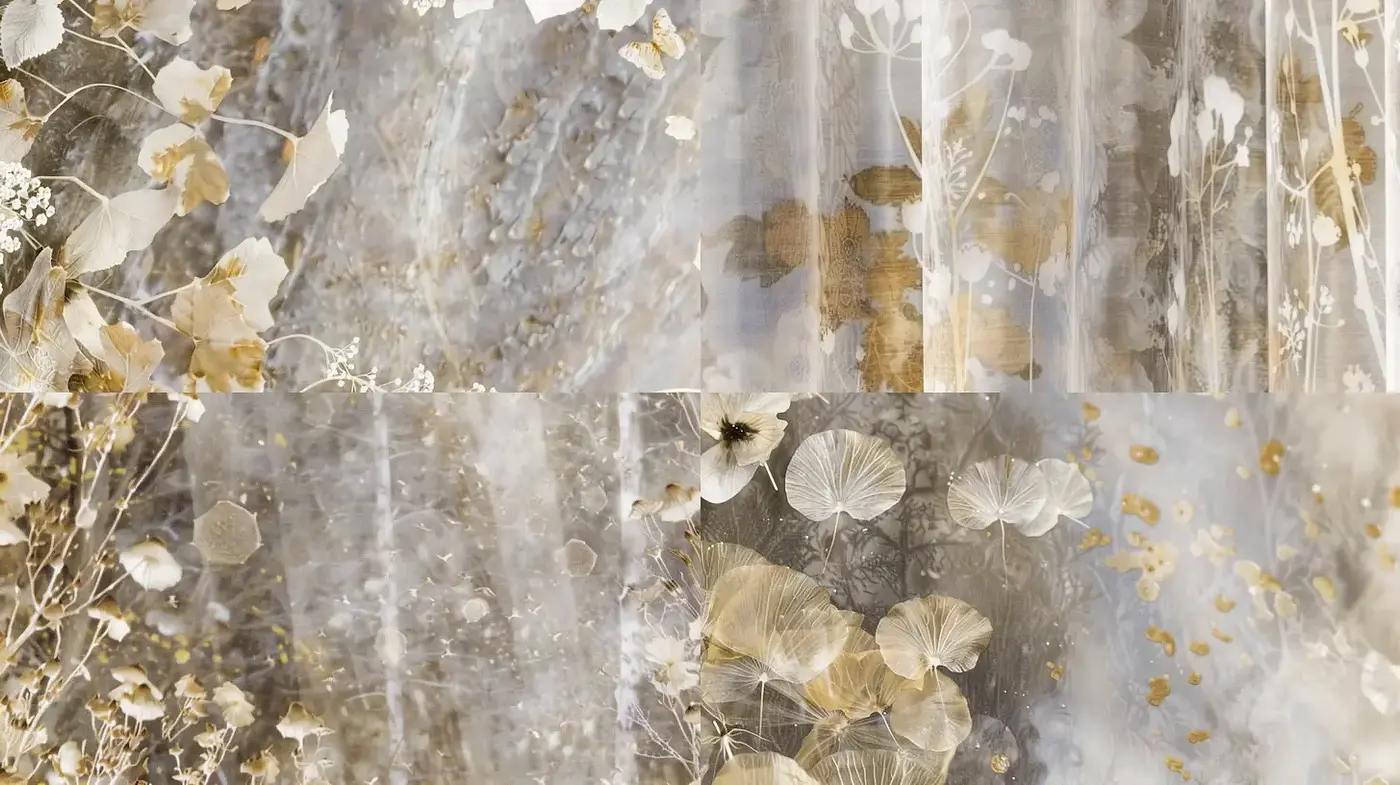 Delicate and Ethereal Floral Imagery with a Touch of Minimalism - Midjourney sref style