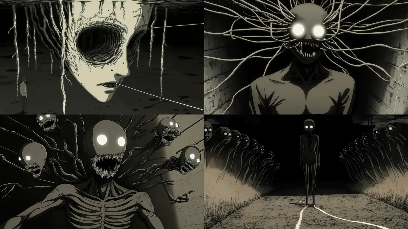 Eerie Monochrome Visuals with Surrealist Overtones - Midjourney sref style