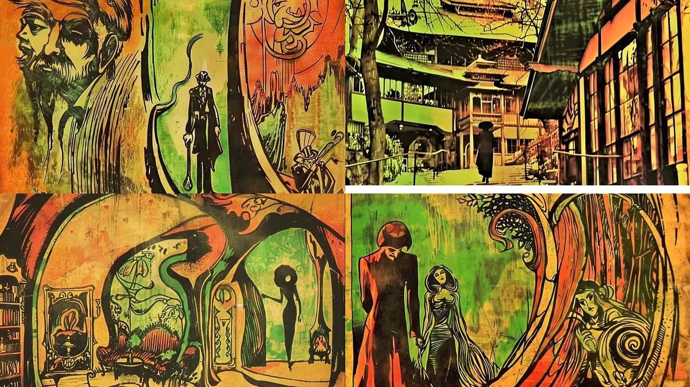 Surreal Psychedelic Dreamscape: A Homage to the 1960s Art Movement - Midjourney sref style